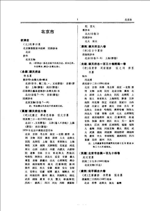 中国地方志联合目录 （初稿）